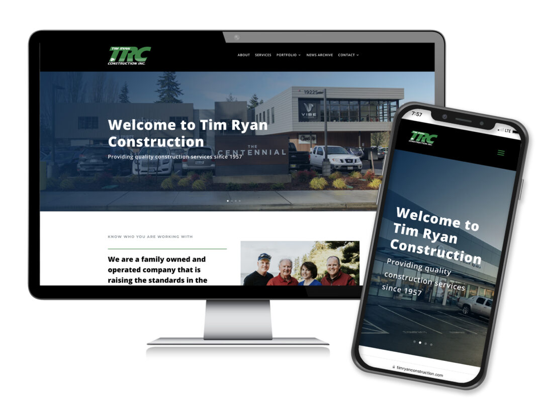 Tim Ryan Construction Website Design