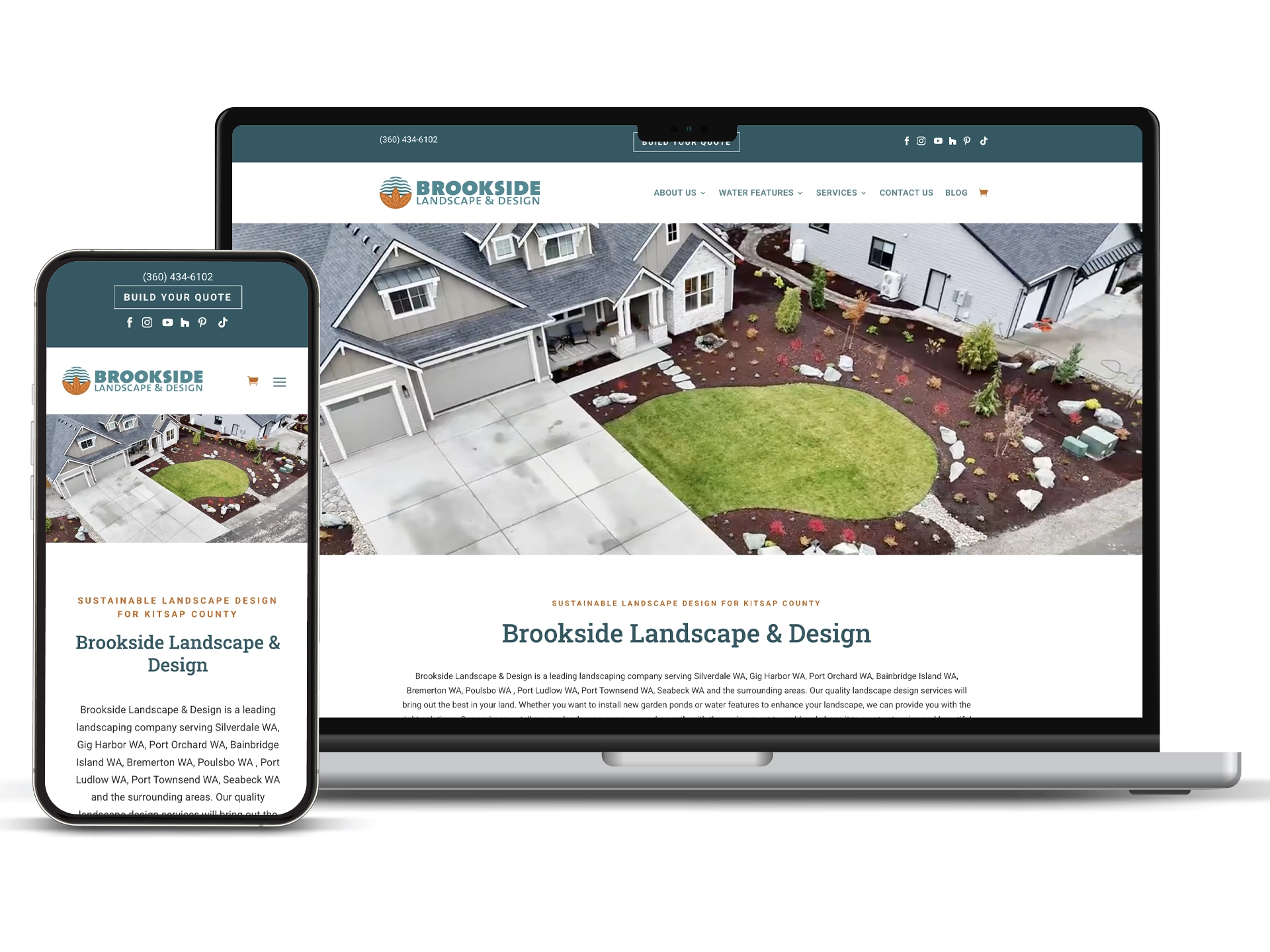 Brookside Landscape & Design Website design