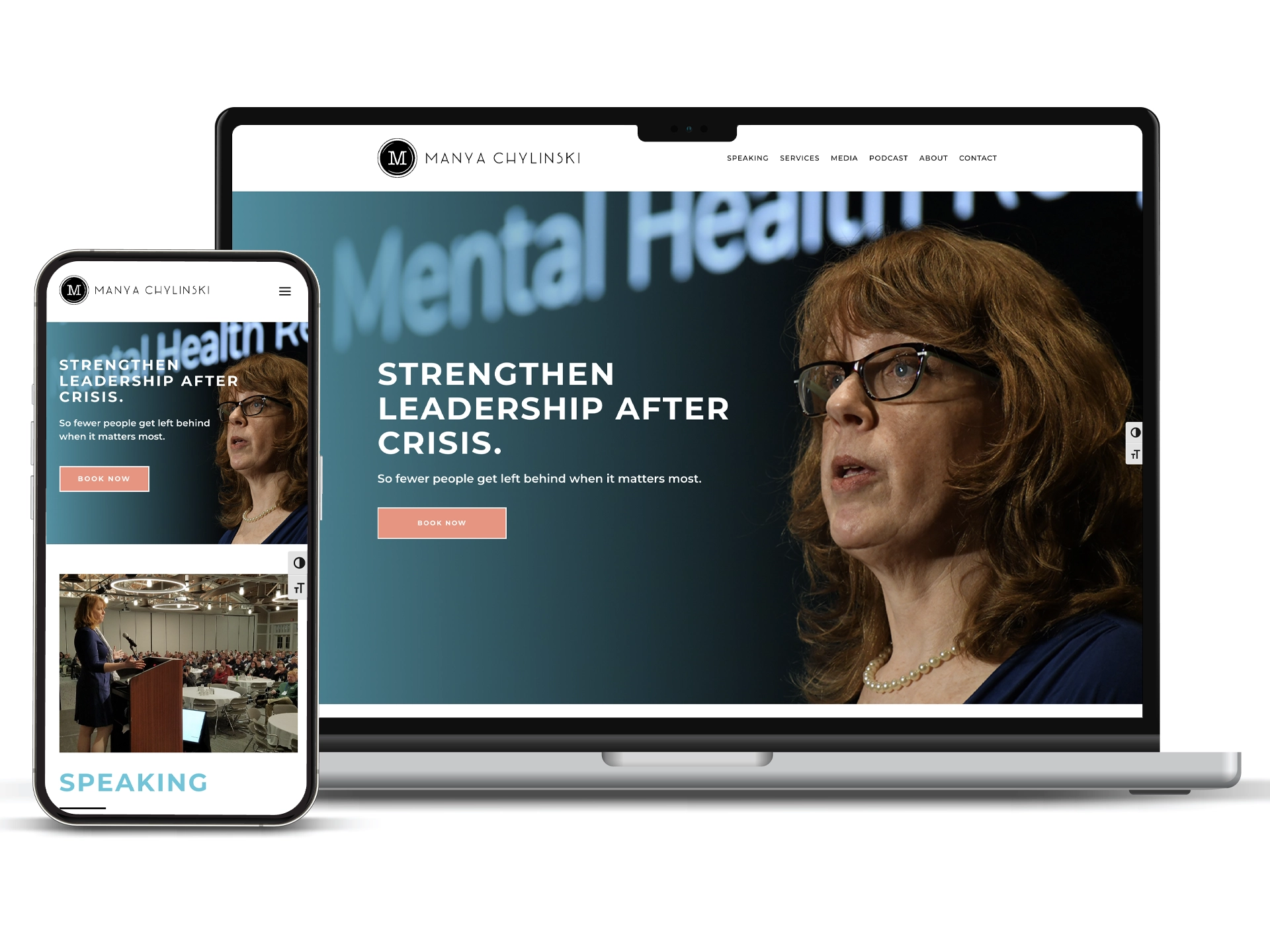 Manya Chylinski keynote speaker website design by Fusion Creative Works